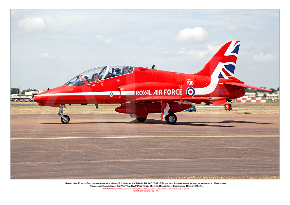 XX310 - Royal Air Force British Aerospace Hawk T.1 (Msn 145/312135) - 02