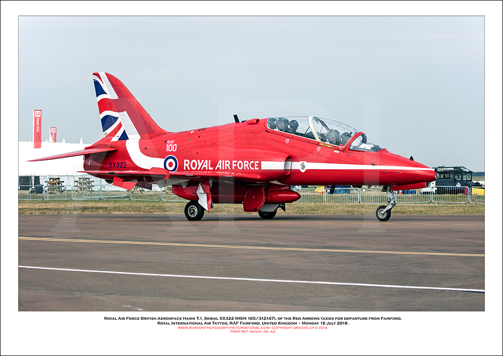 XX322 - Royal Air Force British Aerospace Hawk T.1 (Msn 165/312147) - 03