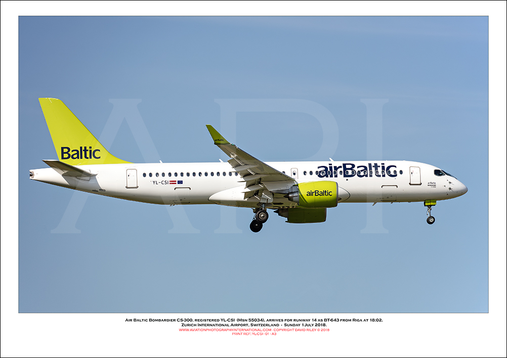 YL-CSI - Air Baltic Bombardier CS-300  (Msn 55034) - 01