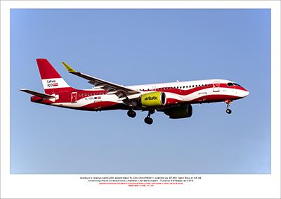 YL-CSL - Air Baltic Airbus A220-300 in Latvia 100th Anniversary livery  (Msn 55041) - 01