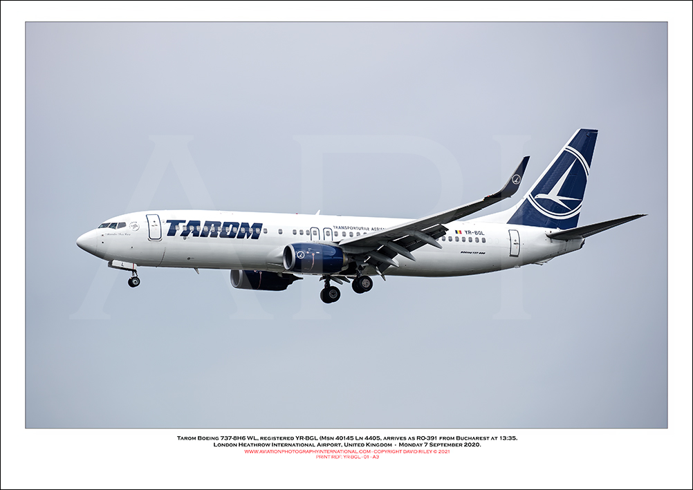 YR-BGL - Tarom Boeing 737-8H6 WL (Msn 40145 Ln 4405) - 01