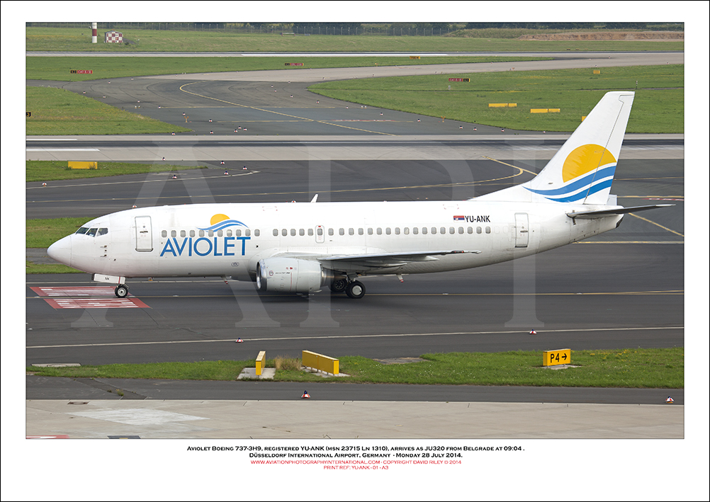YU-ANK- Aviolet Boeing 737-3H9   (Msn 23715 Ln 1310) ) - 01