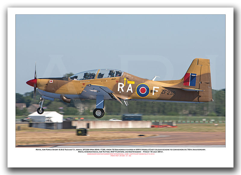 ZF239 - Royal Air Force Short S-312 Tucano T.1  (Msn S041/T39) - 01