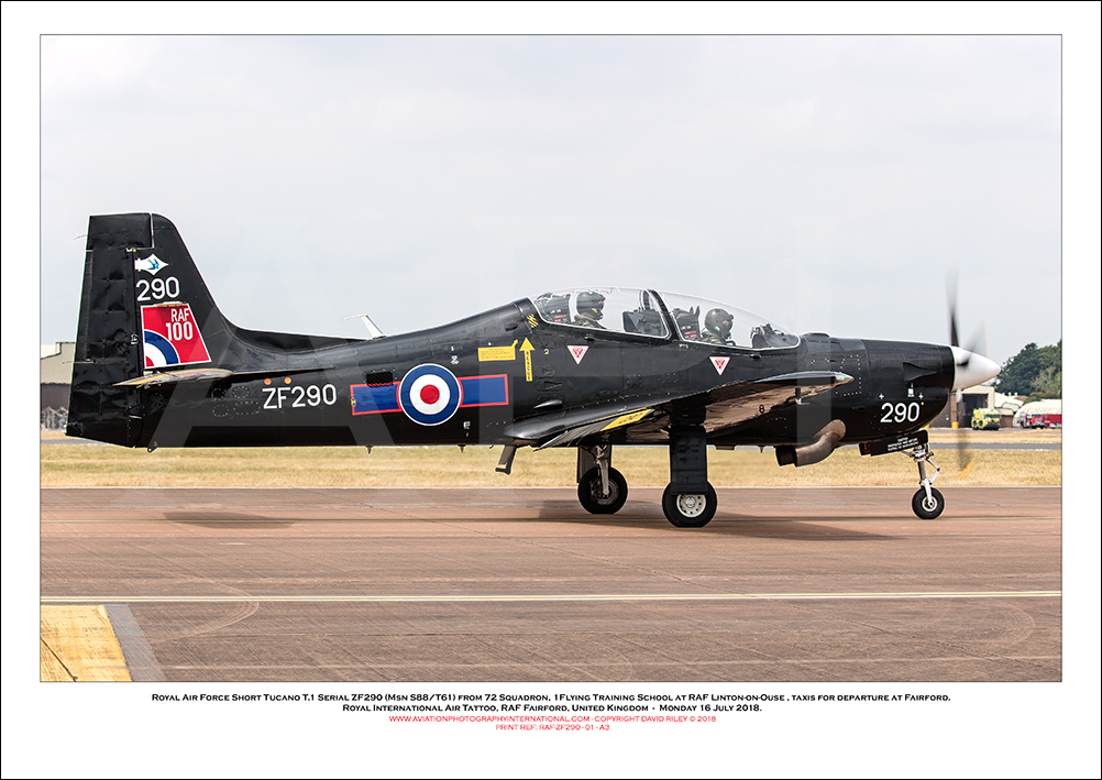 ZF290 - Royal Air Force Short Tucano T.1  (Msn S88/T61) - 01