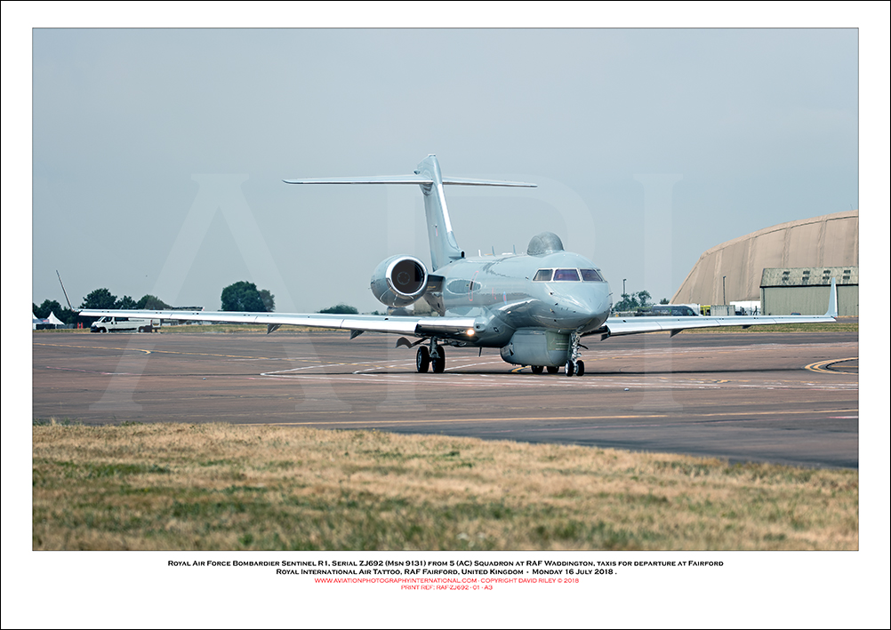 ZJ692 - Royal Air Force Bombardier Sentinel R1 (Msn 9131) - 01