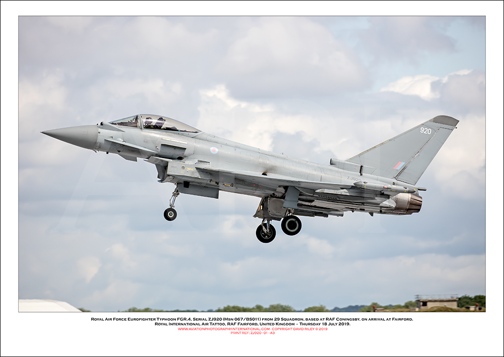 ZJ-920- Royal Air Force Eurofighter Typhoon FGR.4,  (Msn 067/BS011) - 01