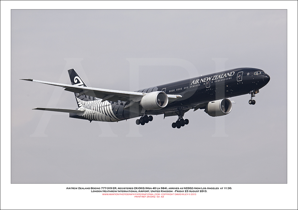 ZK-OKQ - Air New Zealand Boeing 777-319 ER (Msn 40 Ln 984), - 03