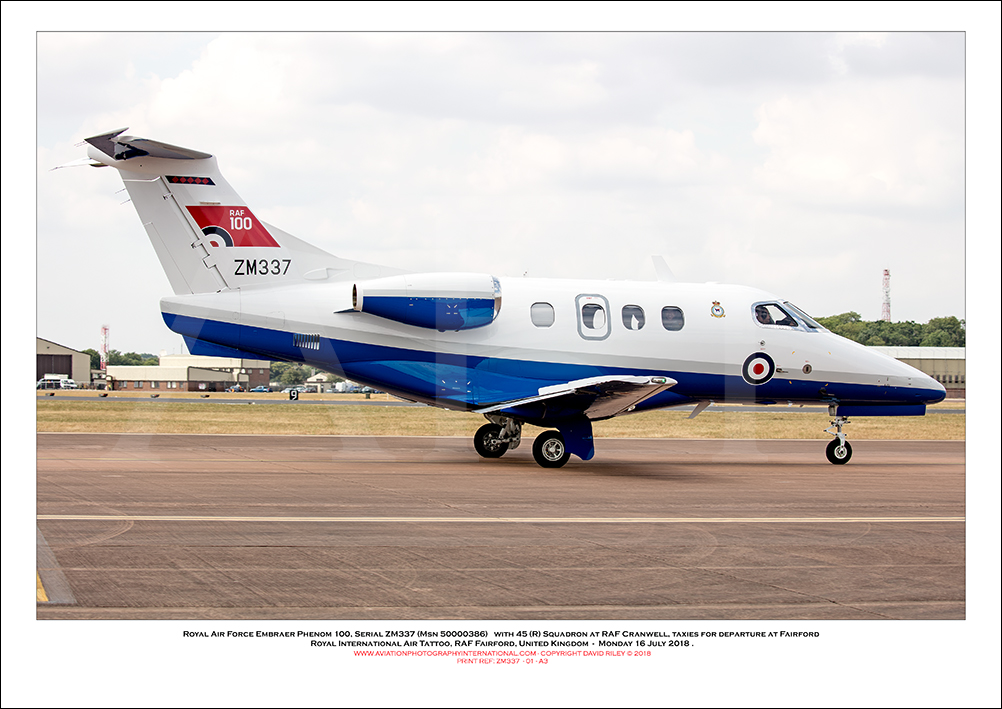 ZM337 - Royal Air Force Embraer Phenom 100  (Msn 50000386) - 01