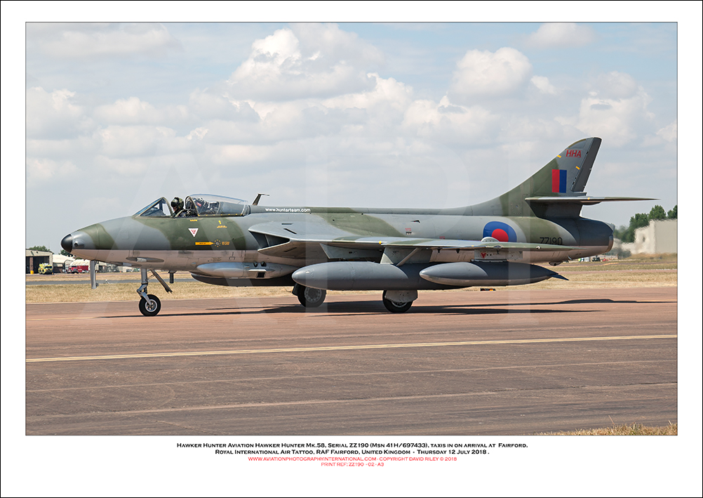ZZ190 - Hawker Hunter Aviation�s Hawker Hunter F58A  (Msn 41H697433) - 02