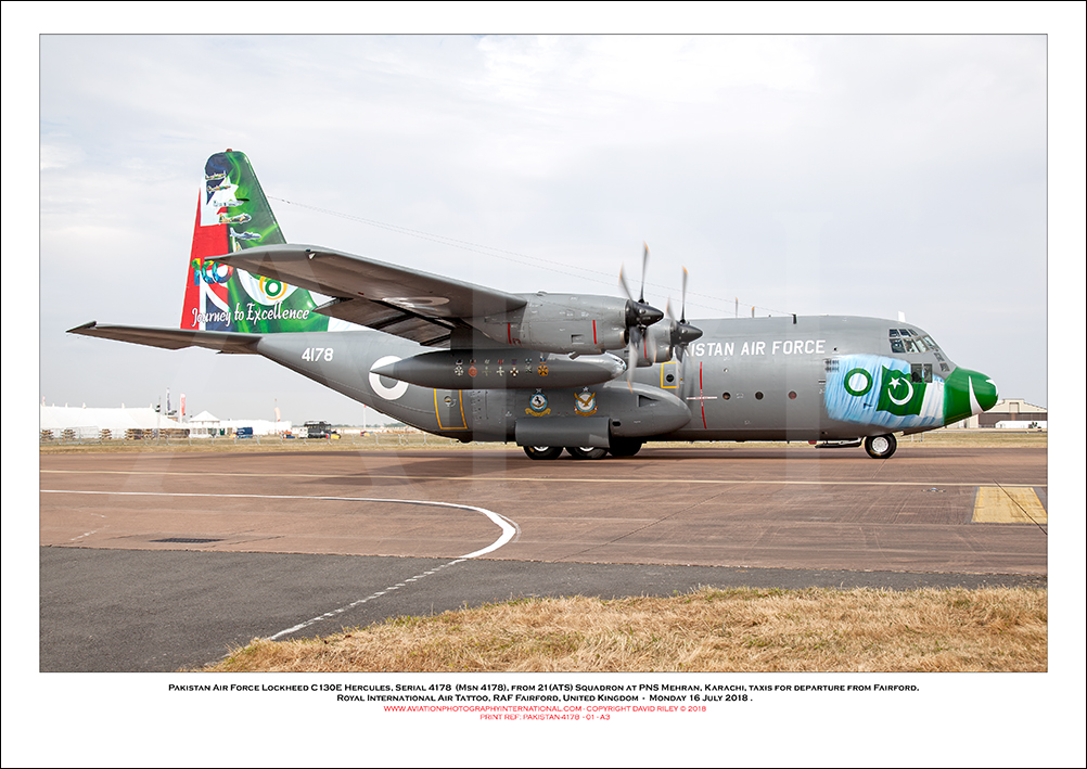 PAKISTAN-4178 - Pakistan Air Force Lockheed C130E Hercules,  (Msn 4178) - 01